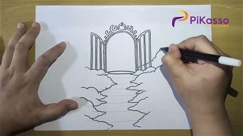 heaven drawing easy|heaven background drawing.